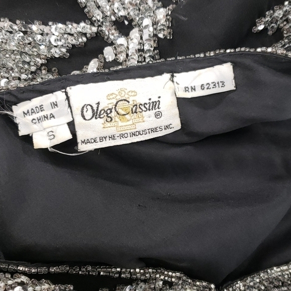 Vintage Oleg Cassini Sexy Sequin Top Stage S EUC - Picture 9 of 15